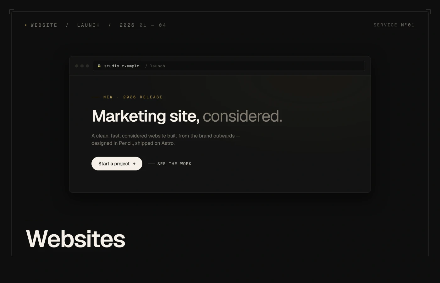 Marketing site mockup preview